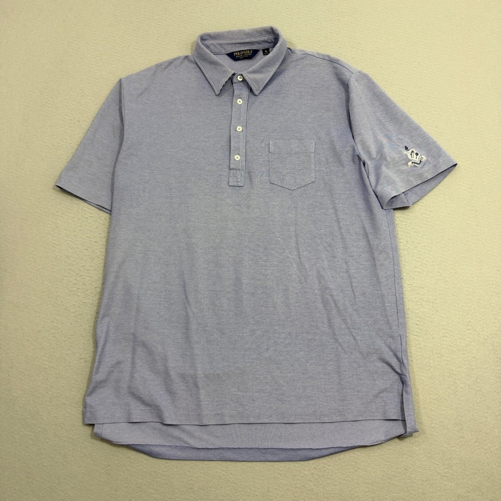 Polo Golf Ralph Lauren Men XL Blue Milwaukee CC Polo Shirt Pima Cotton Golfing